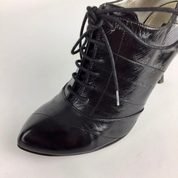 Dolce Gabbana Black Lace Up Oxford Stiletto Booties size EU 36.5 US 6.5 - Picture 8 of 16